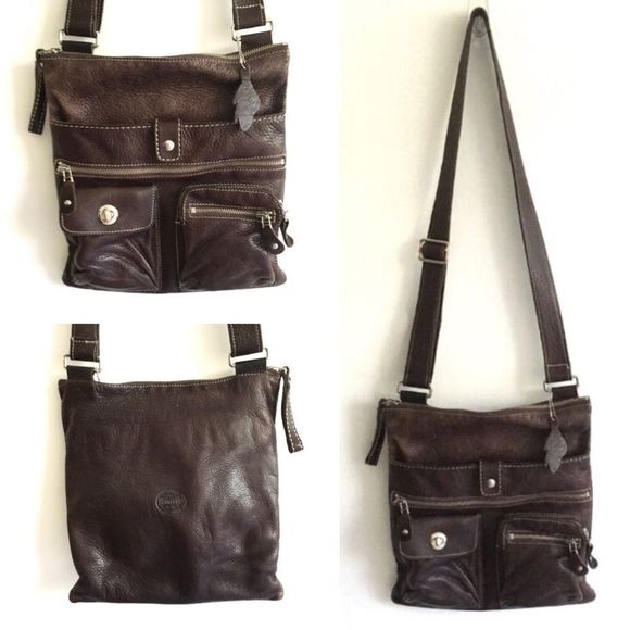 Roots Bags Roots Vintage Brown Leather Crossbody Bag Purse Poshmark